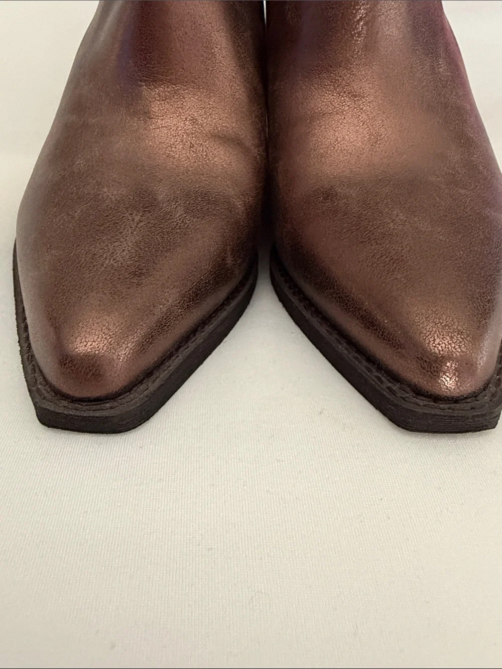 Zodiac Women’s Metallic Brown Western Ankle Boots